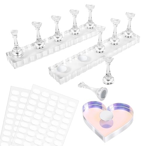 Magnetic Nail Art Stand Set with Holders & Adhesive Tape