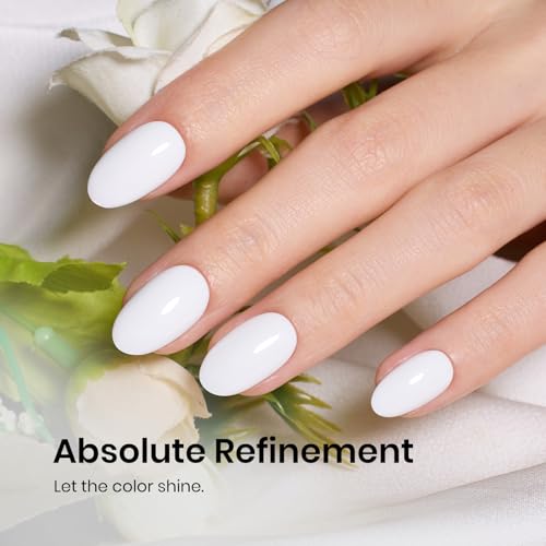 Beetles Snowdrop White Gel Nail Polish 15ml - Long-Lasting UV/LED Manicure
