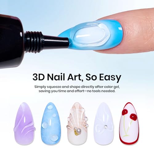 Beetles Chrome Nail Art Gel F-Clear-1 15g Mirror Effect Builder & Rhinestone Glue