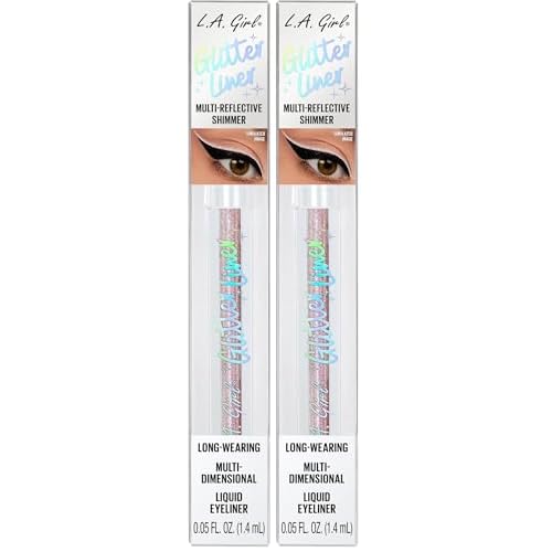 L.A. Girl Glitter Liner, Pampered Pink G97914 (Pack of 2)
