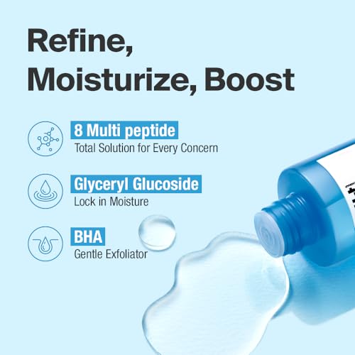 Multi-Peptide Skin Boosting Toner - Hydrating, Soothing, Exfoliating Toner for Face I Niacinamide & Hyaluronic Acid & Salicylic Acid I Face Moisturizer | Korean Skin Care - 5.07floz