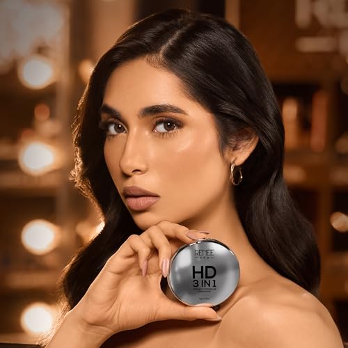 RENEE Pro HD 3-IN-1 Compact - Soie, Compact Powder, Concealer & Foundation, SPF 20, Matte Finish, High Coverage, Ultralight & Silky Smooth Finish For All Skin With Vitamin E, C & Aloe Vera (Beige)