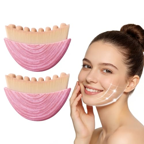 Pink Lymphatic Contour Face Brush Set – Drainage Massager