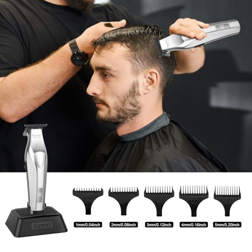 KEMEI KM-3023-702 Professional Hair Clipper for Men, Cordless Rechargeable Hair Trimmers, Clippers for Hair Cutting, Beard Trimmer with USB, Perfect Gifts for Men