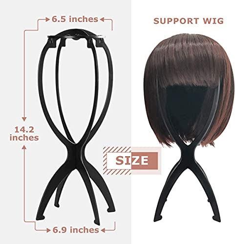 Dreamlover Collapsible Wig Stand for Short Wigs, 3 Pack