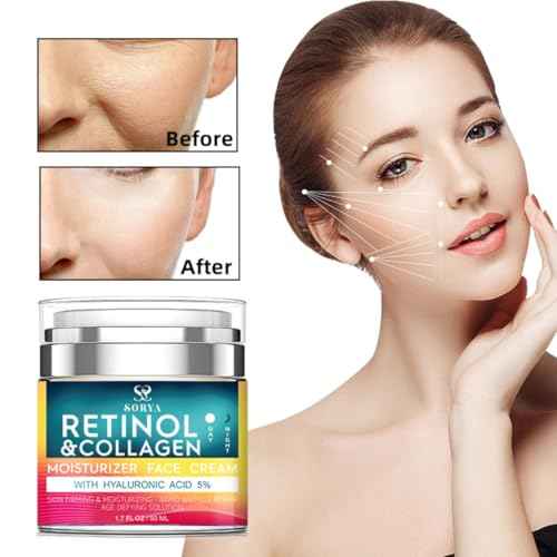 Retinol & Collagen Face Cream ? Anti-Aging Moisturizer for Wrinkles & Fine Lines | Hyaluronic Acid & Peptides | Hydrates & Restores Skin Elasticity