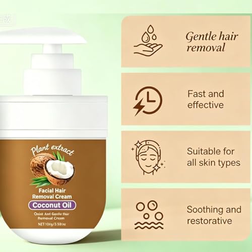 Coconut Hair Removal Cream for Women - Gentle & Effective Formula