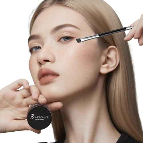 Eyebrow Stencils, Eye Brow Stencil Kits Waterproof Brow Stamp Perfect Eyebrows, Eyebrow Stamp Trio Kit with Sponge Applicator Smudge-proof for Women With 10PCS Eyebrow Shaping Kit, Dark Brown