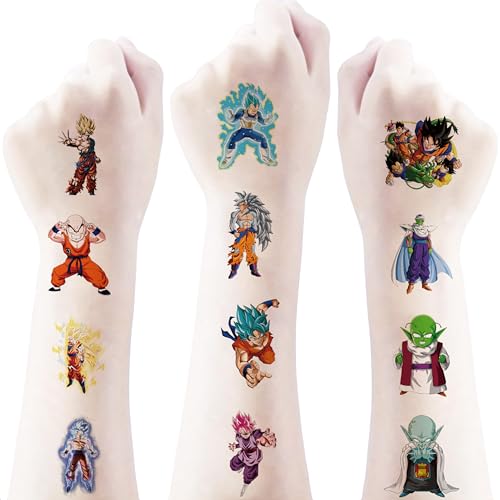40 Sheets Dragon Ball Temporary Tattoos for Kids