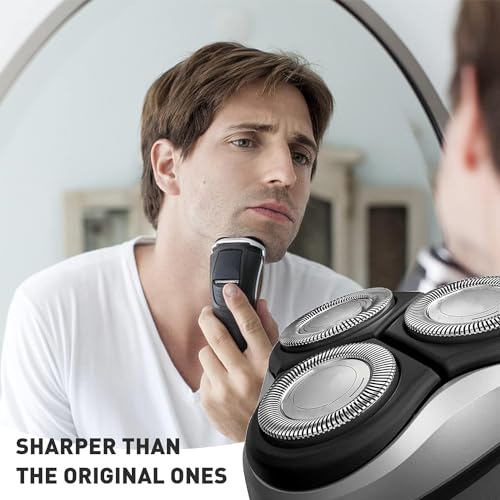 Replacement for Heads Shaving Heads SH30 SH52 and Series 3000 2000 1000 Shavers S738 Click and Style Easy Cut Replace Heads 3 Pack