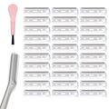 Compatible with Tweezerman facial razor refills, (Pack of 30).