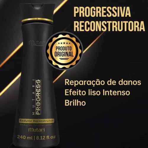 MUTARI Brazilian Keratin Treatment PROGRESS | Smoothing System | All Hair types | Hair Straightener with Bamboo Extract, Hyaluronic Acid, Shea Butter, Hydrolyzed Keratin | Alisado Brasile?o sin Formol