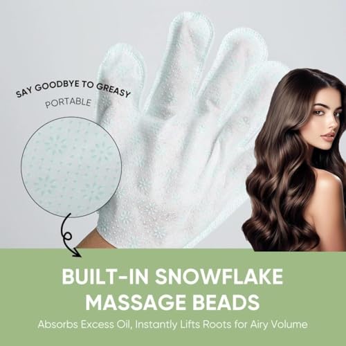 Dry Shampoo Gloves 5 Pack - Oil Absorbing No Rinse Hair Refresh