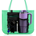 Black Organizer Pouch for Bogg & Simple Modern Bags | Mesh Storage Insert, Cup & Phone Holder, Medium M