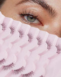 Easeful Half Lashes Natural Corner Wispy 3/4 Clear Band