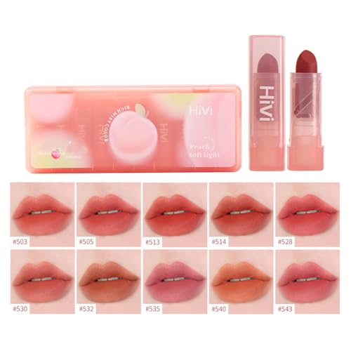 Velvet Matte Lipstick Set, 10 Colors - Waterproof Long Lasting
