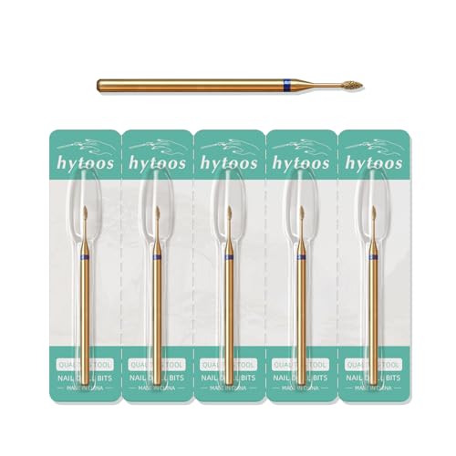 1mm Mini Flame Cuticle Cleaner Nail Drill Bits - 5Pcs Titanium Set