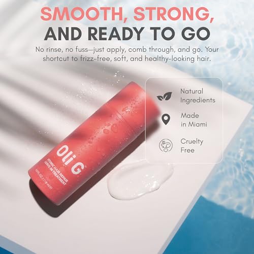 Oli G Atomic Hair Repair Leave-In Treatment 2oz - Anti-Frizz, Strengthening & Moisturizing for All Hair Types