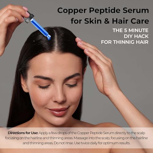 Skin Perfection GHK-Cu Copper Peptide Powder 99.7% Pure ? DIY Copper Peptides Serum for Face and Scalp - Cosmetic-Grade GHK-Cu - 1 Gram Creates Up to 100ml for Fuller Hair and Smoother Skin