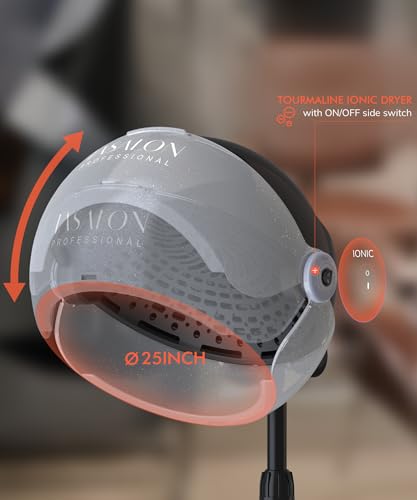 TASALON Ionic Hooded Hair Dryer 1875W with Adjustable Settings for Home & Salon
