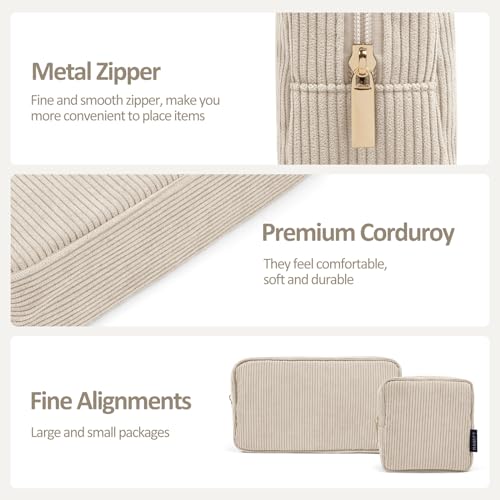 Small Makeup Bag Corduroy Mini Cosmetic Pouch