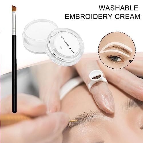 3PCS/PACK 10g White Eyebrow Mapping Paste Permanent Makeup Microblading Brow Paste Eyebrow Lip Shaping Position Tinting Tool