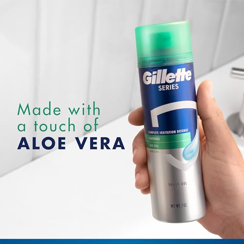 Gillette Series 3X Sensitive Shave Gel Twin Pack, 7 Oz
