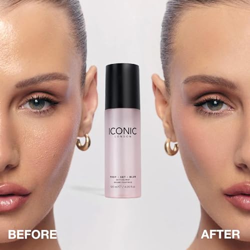 ICONIC LONDON Prep Set Blur Setting Spray | Makeup Fixing Spray, Blurs Imperfections and Gives Skin a Radiant Glow, Vegan Makeup, 30 mL / 1 Fl Oz.