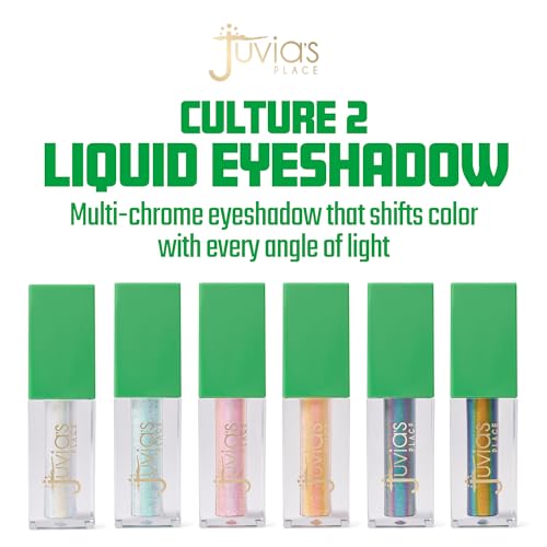 Juvia's Place Liquid Eyeshadow Culture 2 Wazobia - Glitter Liquid Eyeshadow, Multichrome, Metallic, Eye Shimmer and Iridescent, Glitter Makeup, Sparkly