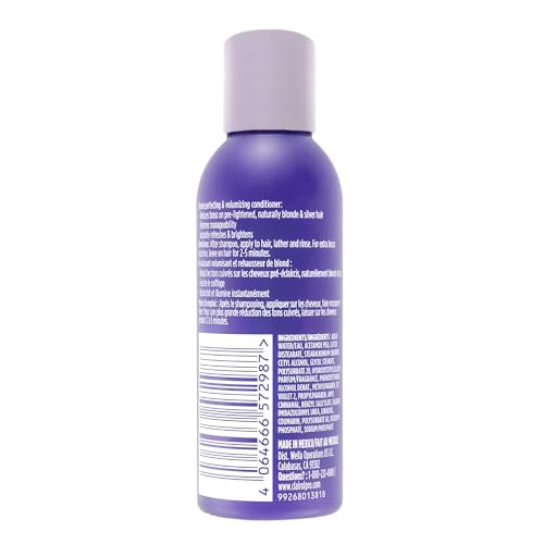 Clairol Professional Shimmer Lights Purple Conditioner, 2 fl. Oz *Travel Size Neutralizes Brass & Yellow Tones For Blonde, Silver, Gray & Highlighted Hair **Packaging May Vary