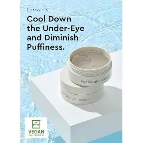 Bewants under eye patches for puffy eyes, Korean under eye mask with vegan collagen and 71.9% bamboo water, patches for dark circles and Cooling, 60 pieces