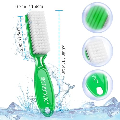 10 Pcs Nail Brush Set - Compact Handle Grip Manicure Tools