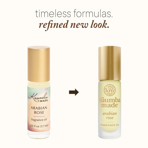 Kuumba Made Arabian Rose Fragrance Oil, Long-Lasting Small-Batch Perfume Roller, Vegan, Alcohol-Free, 0.15 Fl Oz