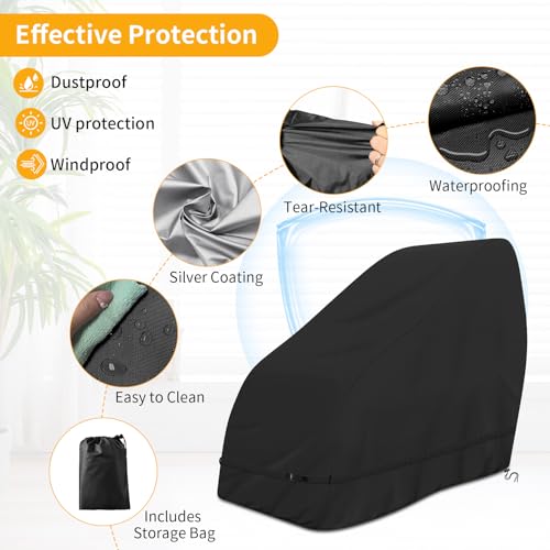 Massage Chair Cover Waterproof 59x39x55 Black