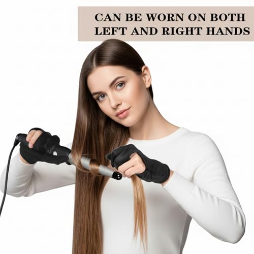 Heat Resistant Gloves for Hair Styling - 3 Finger, 4 Pack