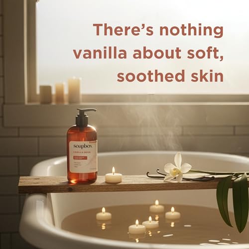Soapbox Vanilla Bean Liquid Hand Soap - Moisturizing Hand Wash, 3 Pack