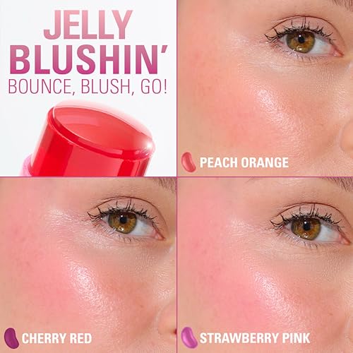 Revolution Jelly Blush Stick Lip & Cheek Stain Strawberry Red