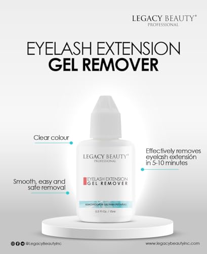 Eyelash Extension Gel Remover 15ml - Non-Drip Transparent Formula