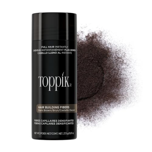 Toppik Hair Building Fibers Dark Brown 0.97oz - Thinning Hair Concealer & Fuller Look