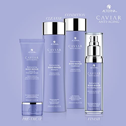 Alterna CAVIAR Anti-Aging Restructuring Bond Repair Shampoo | For Brittle, Damaged and Split Ends | Repairs, Strengthens & Protects Damaged Hair | Sulfate Free