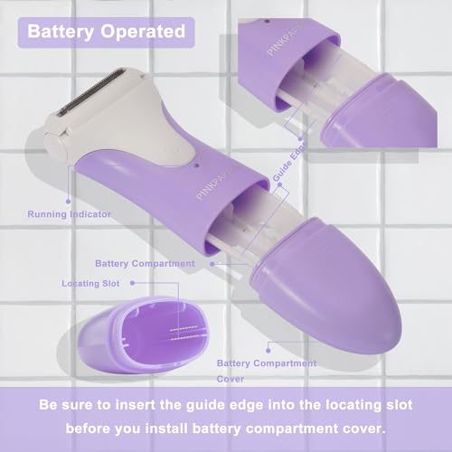Electric Razors for Women & Bikini Trimmer-Waterproof Cordless for Shower,Travel | Hypoallergenic Foil Shaver for Legs,Underarms,Bikini Line,Wet/Dry Use,Orchid/P9OL