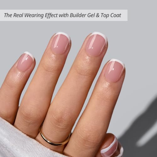 BTARTBOXNAILS White French Tip Press On Nails XXS Squoval