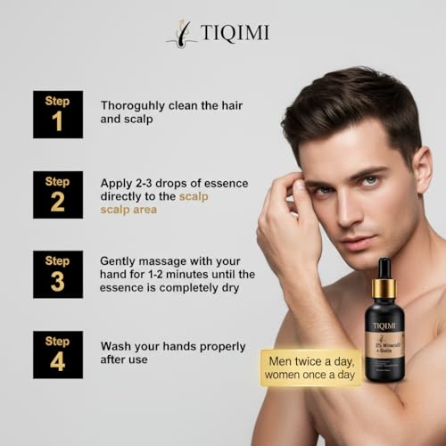 5% Minoxidil Hair Regrowth Foam for Women & Men with Biotin