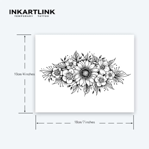 INKARTLINK Semi-Permanent Tattoo Sheets - Waterproof, Lasts 1-2 Weeks