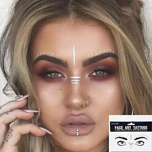 Face Glitter Tattoo Stickers - 3PC Rave Festival Jewelry Set