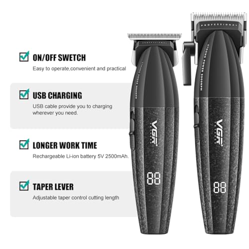 VGR 640 Professional Cordless Hair Clipper Set for Men