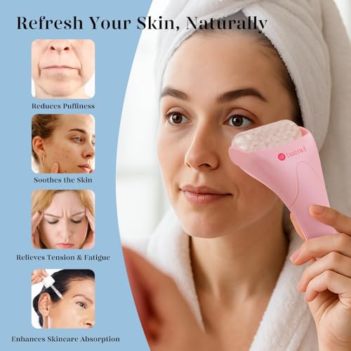 Ice Roller & Gua Sha Set for Face - Depuff & Migraine Relief