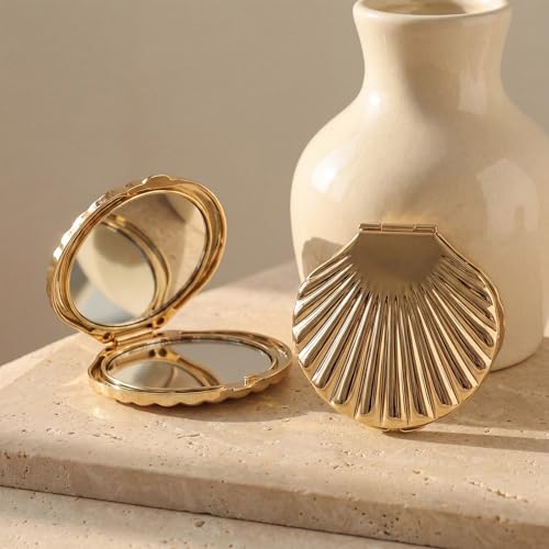 Novabright Sea Shell Compact Mirror 2.7" 1x/2x Magnification