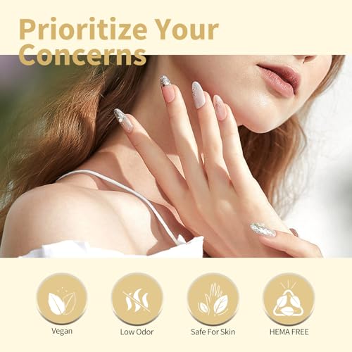 CANNI Nude Pink Gel Nail Polish, 1Pcs Translucent Jelly Polish Color