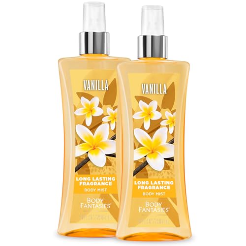 Body Fantasies Vanilla Body Spray, 8 fl oz (Pack of 2)